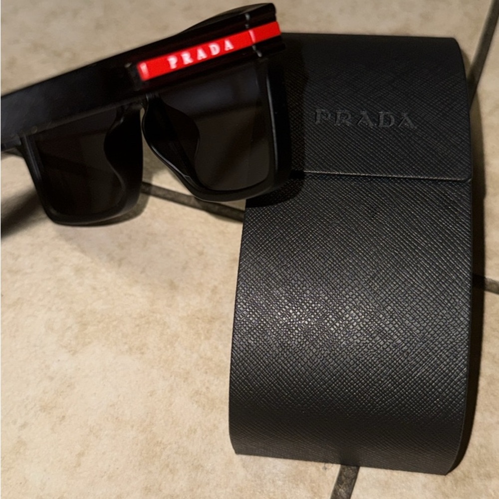 Prada Matte Black Sunglasses with Case - Picture 3 of 3